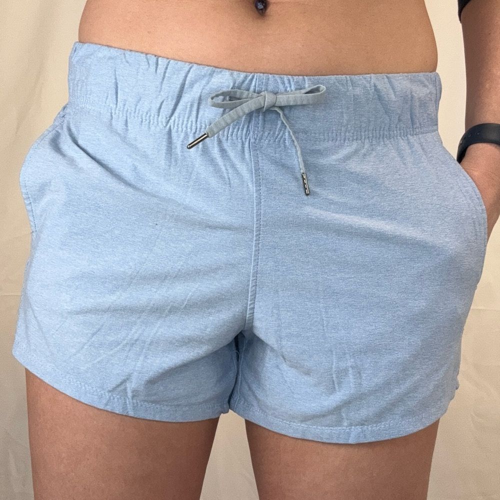 Athletic Works Women’s Light Blue Stretch Gym Sweat Shorts Size M
